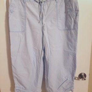 Caribbean Joe Light Blue Size 14 Capris